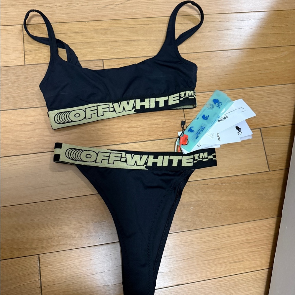 Off-White Logo Band Bikini — black